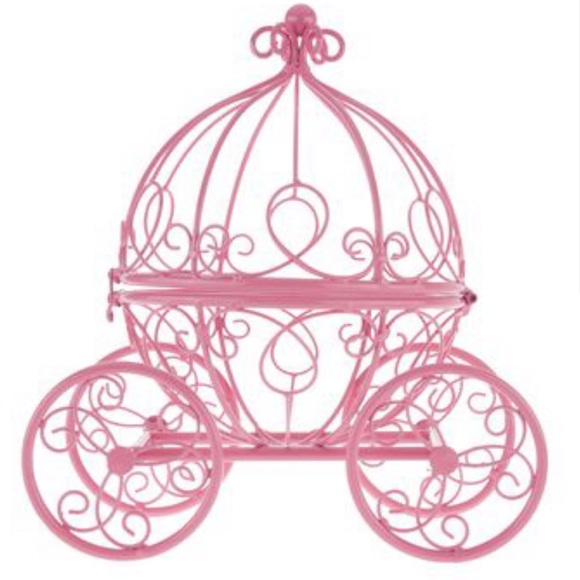 Pink Princess Carriage Metal Table Top Decor - Picture 1 of 3